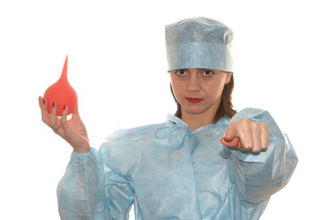 Doctor with a pearの写真素材