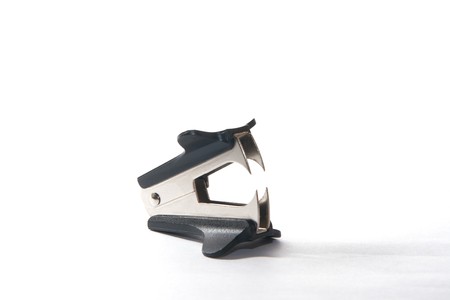 Black isolated antistepler over white baickgroundの写真素材