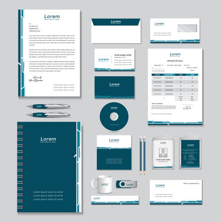 Corporate identity template. Business stationery set. Documentation for business.のイラスト素材