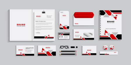 Corporate identity template set. Business stationery mock-up.のイラスト素材