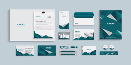 Corporate identity template. Business stationery set. Corporate identity design.のイラスト素材