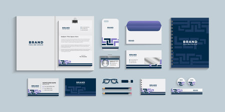 Corporate identity template set. Corporate identity design. Business stationeryのイラスト素材