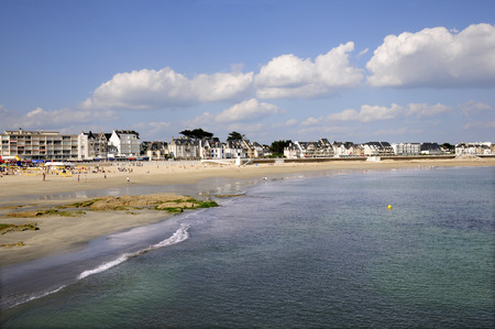 Beach of Quiberon in the Morbihan department in Brittany in north-western France.の写真素材