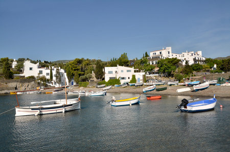 Port Lligat, village located on the Costa Brava at northeastern Catalonia in Spain. Salvador DalÃƒ...