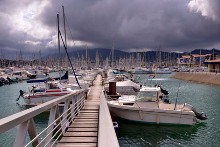 Port of Hendaye, a commune in the PyrÃ©nÃ©es-Atlantiques department and Nouvelle-Aquitaine...