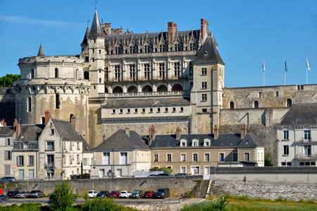 Magnificent castle of Amboise, a commune in the Indre-et-Loire department in central France.のeditorial素材