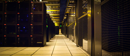 Advanced modern computer data center server racks