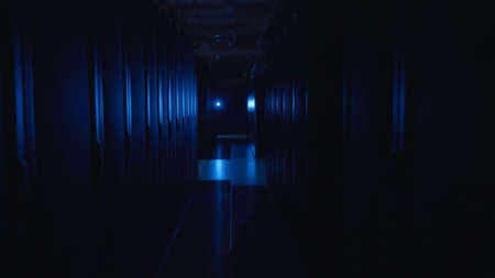 Advanced modern computer data center server racksの写真素材