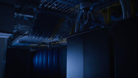 Advanced modern computer data center server racks