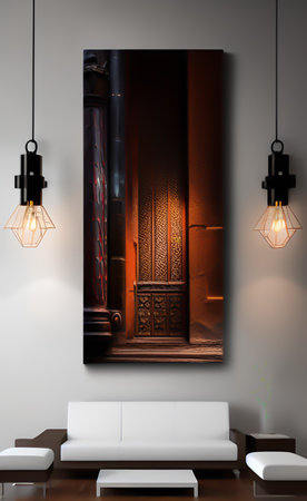 Interior of a modern living room with a sofa. 3d renderの写真素材