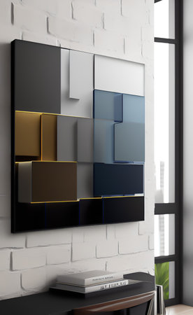 Modern interior design. 3d rendering, 3d illustration. Mock upの写真素材