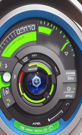 3d rendering of a speedometer in a modern car. 3d illustration.の写真素材