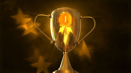 First Place Gold Award 3D Illustrationの写真素材