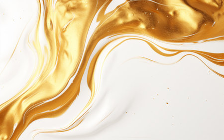 Realistic liquid marble background with goldの素材