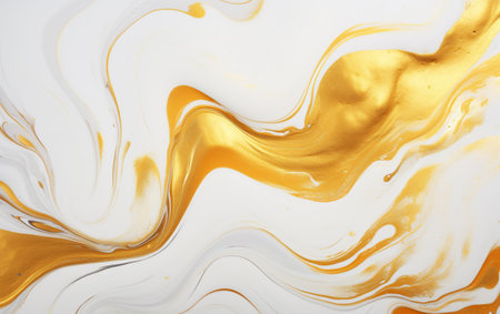 Realistic liquid marble background with goldの素材