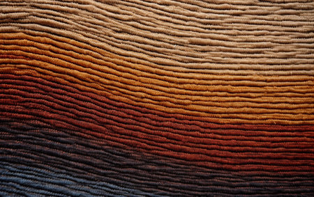 Yarn macro texture. Gradient Dundaga yarn. Multicolored yarnの素材