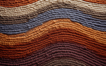 Yarn macro texture. Gradient Dundaga yarn. Multicolored yarnの素材