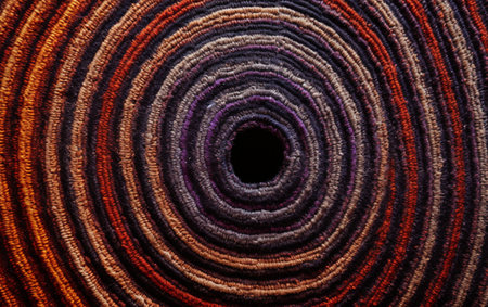 Yarn macro texture. Gradient Dundaga yarn. Multicolored yarnの素材