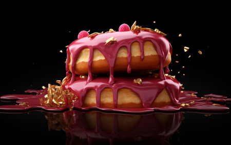 3d rendering of donut meltingの素材