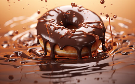 3d rendering of donut meltingの素材