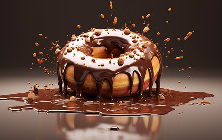 3d rendering of donut meltingの素材