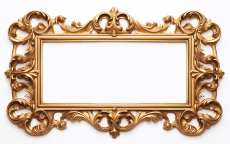 Baroque style golden picture frameの素材