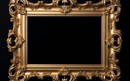 Baroque style golden picture frameの素材