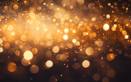 Bokeh light gold particle dustの素材