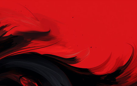 Red and black brush stroke banner backgroundの素材