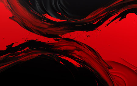 Red and black brush stroke banner backgroundの素材