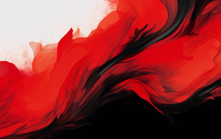 Red and black brush stroke banner backgroundの素材