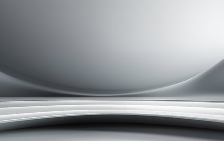 Abstract smooth empty grey studio well use as backgroundの素材