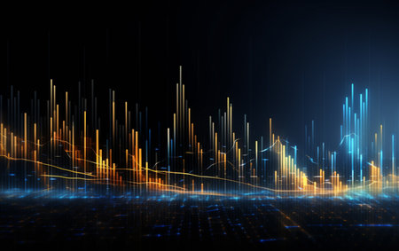 Background concept with abstract data designの素材