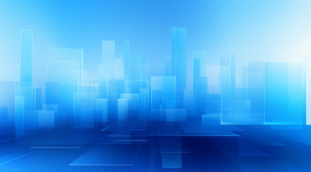 Bright Blue Business Backgroundの素材