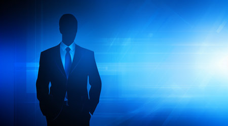 Bright Blue Business Backgroundの素材