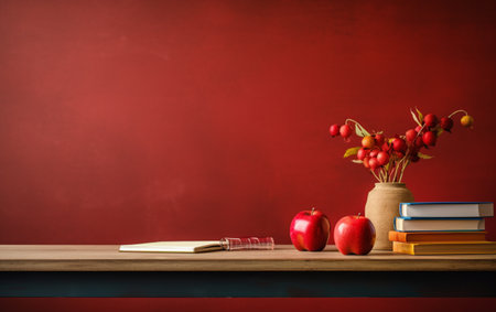 Education day arrangement on a table with copy spaceの素材