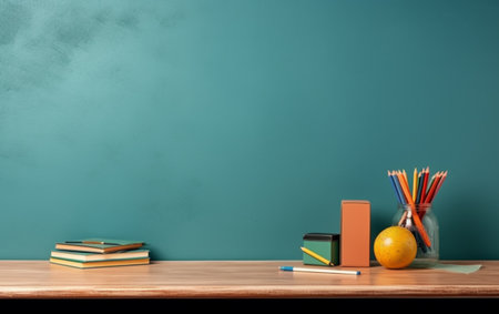 Education day arrangement on a table with copy spaceの素材
