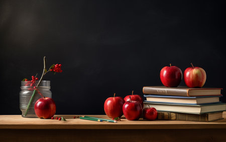 Education day arrangement on a table with copy spaceの素材