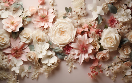 Elegant floral wedding backdrop wallpaperの素材