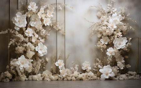 Elegant floral wedding backdrop wallpaperの素材