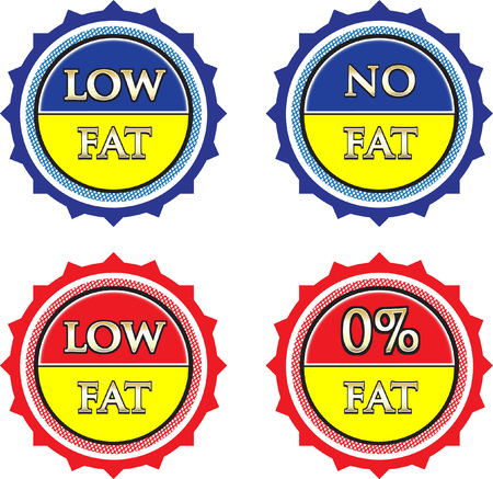 No Fat Product Labelsのイラスト素材