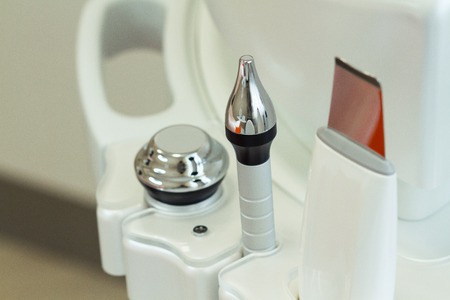 Cosmetology room with equipment for treatment of skin of face and bodyの写真素材