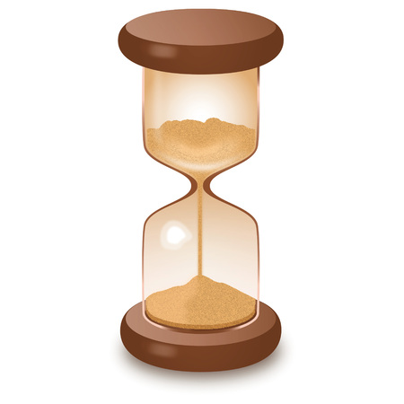 Hourglass sandglass isolated on white vector illustration.のイラスト素材