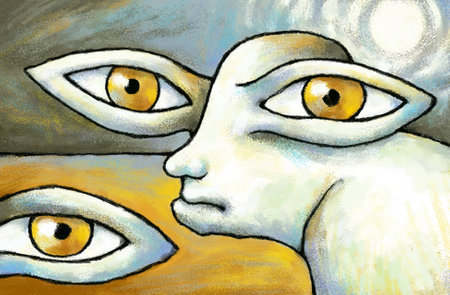 Poster Eyes of termites original surreal digital paintingの写真素材