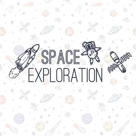 Space exploration concept background.のイラスト素材