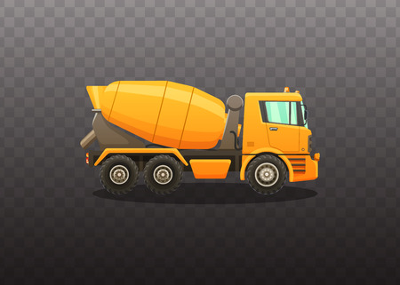 Detailed vector illustration of concrete mixer.のイラスト素材