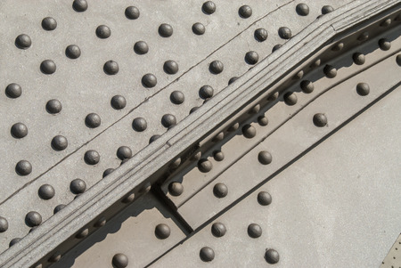 Bridge metal riveting backgroundの写真素材