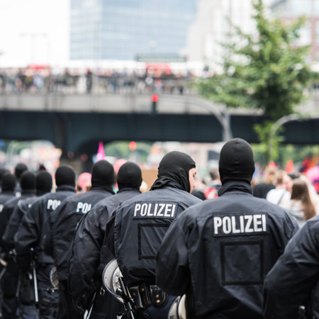 G 20 street protest in Hamburg peaceful demonstration in june 2017