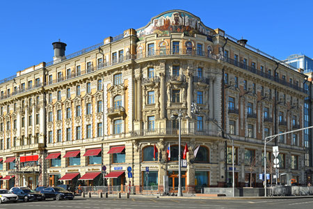 Moscow in March 2022. National Hotelのeditorial素材