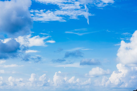 Blue sky clouds and sun light background